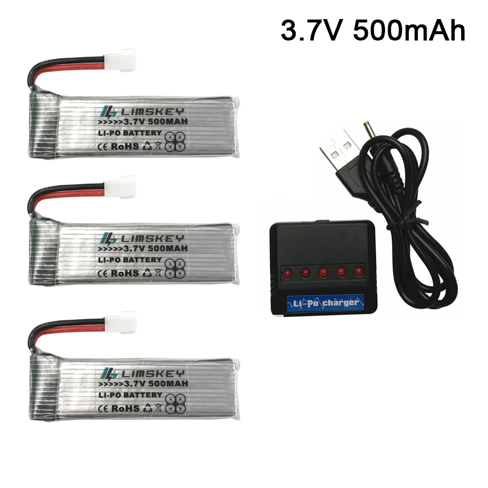 

Литий-полимерный аккумулятор 3,7 в 500 мАч для H37 Eachine E50 E50S T37, запчасти для радиоуправляемого квадрокоптера Wltoys V930 V977 V988, запчасти, 2 шт.