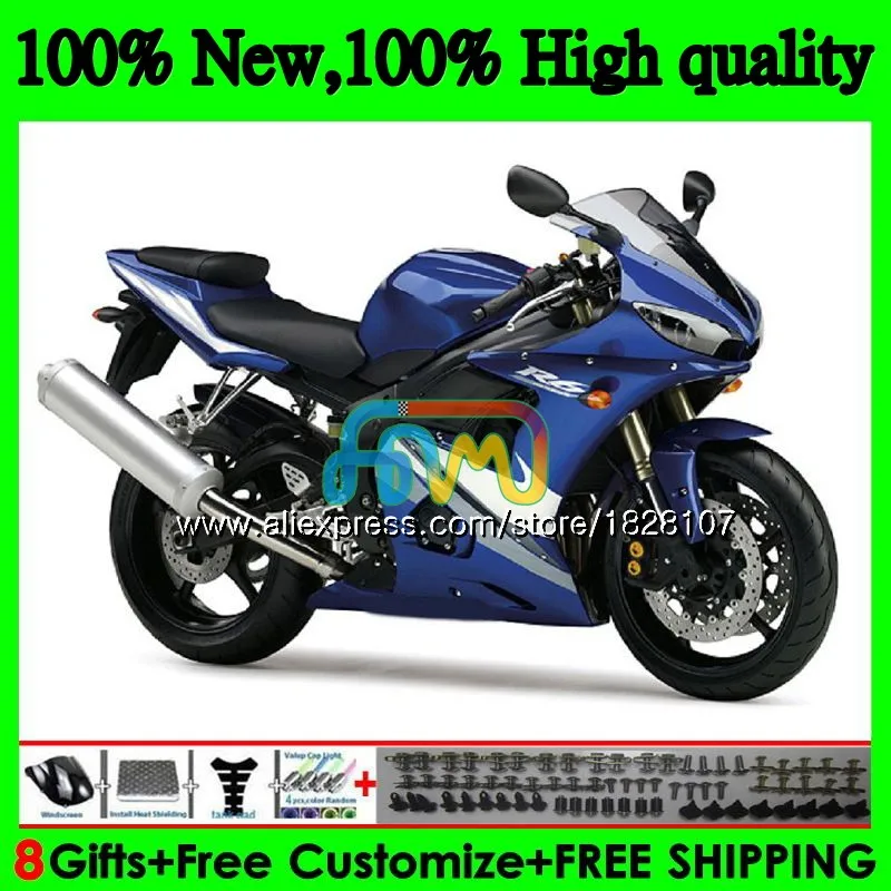 Средства ухода за кожей для YAMAHA YZF R6 S R6S 06-09 YZFR6S 06 07 08 09 52BS. 79 YZF600 завод синий YZF-600 YZF-R6S 2006 2007 2008 2009 обтекатели - Цвет: No. 1