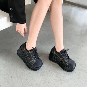 

Ankle Boots For Women Punk Shoes Women Classics Gothic Boots Fashion Platform Brown Boots Wedge Platform Shoes Femmes Bottes