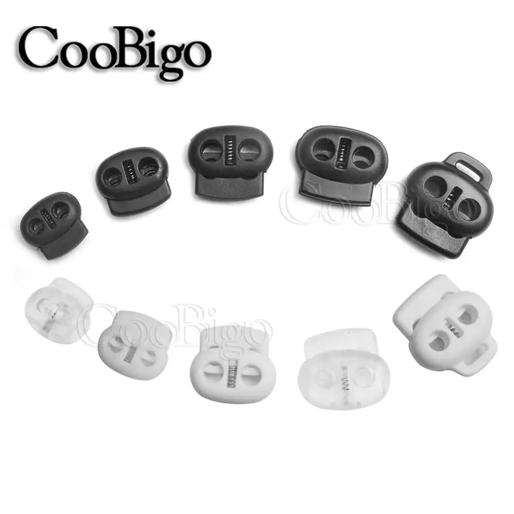12 шт. Мульти Стиль 2 отверстия пластиковый ограничитель конца шнура Bean Cord замок тумблер зажим для одежды веревка шнурки рюкзак сумка аксессуары