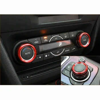 

Ring AC button trim Decoration Accessories 3pcs Auto Alloy Air-Condition Adjustable