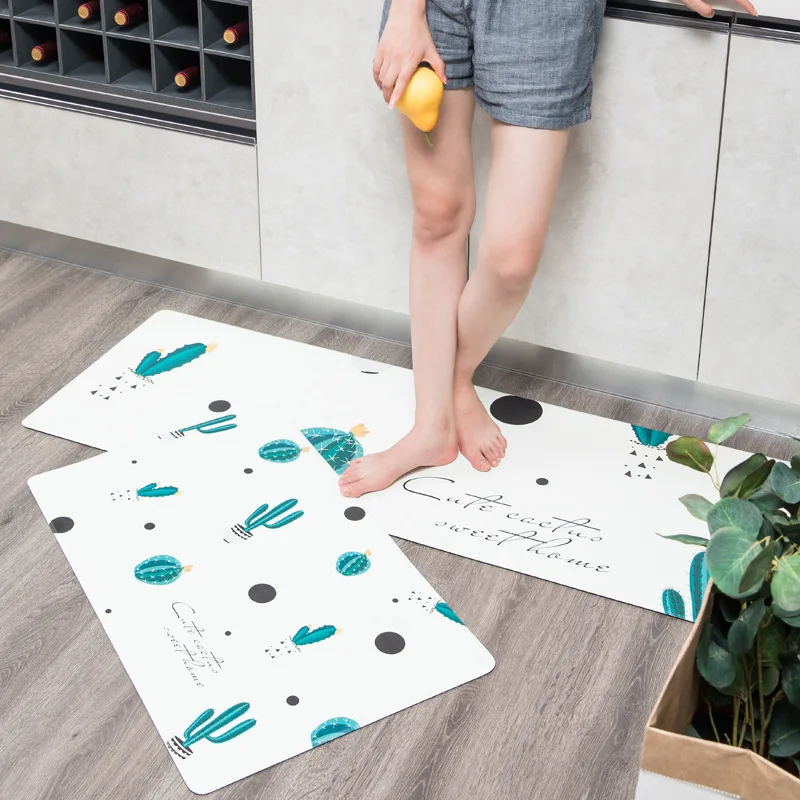 

PVC Door Mats Kitchen Rugs Washable Door Mats Outdoor Area Rug for Kitchen Carpets for Kitchen Mats PVC Thicker Floor Mats
