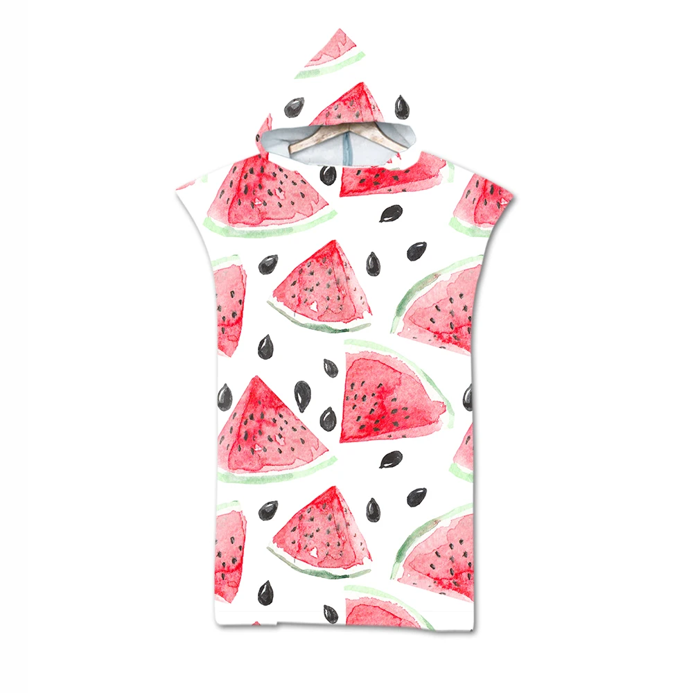 

watermelon Pattern Double sided Printed Beach Towel Baby for man woman adult Hooded Bath Towel Baby adult Bath Soft Towel HT3