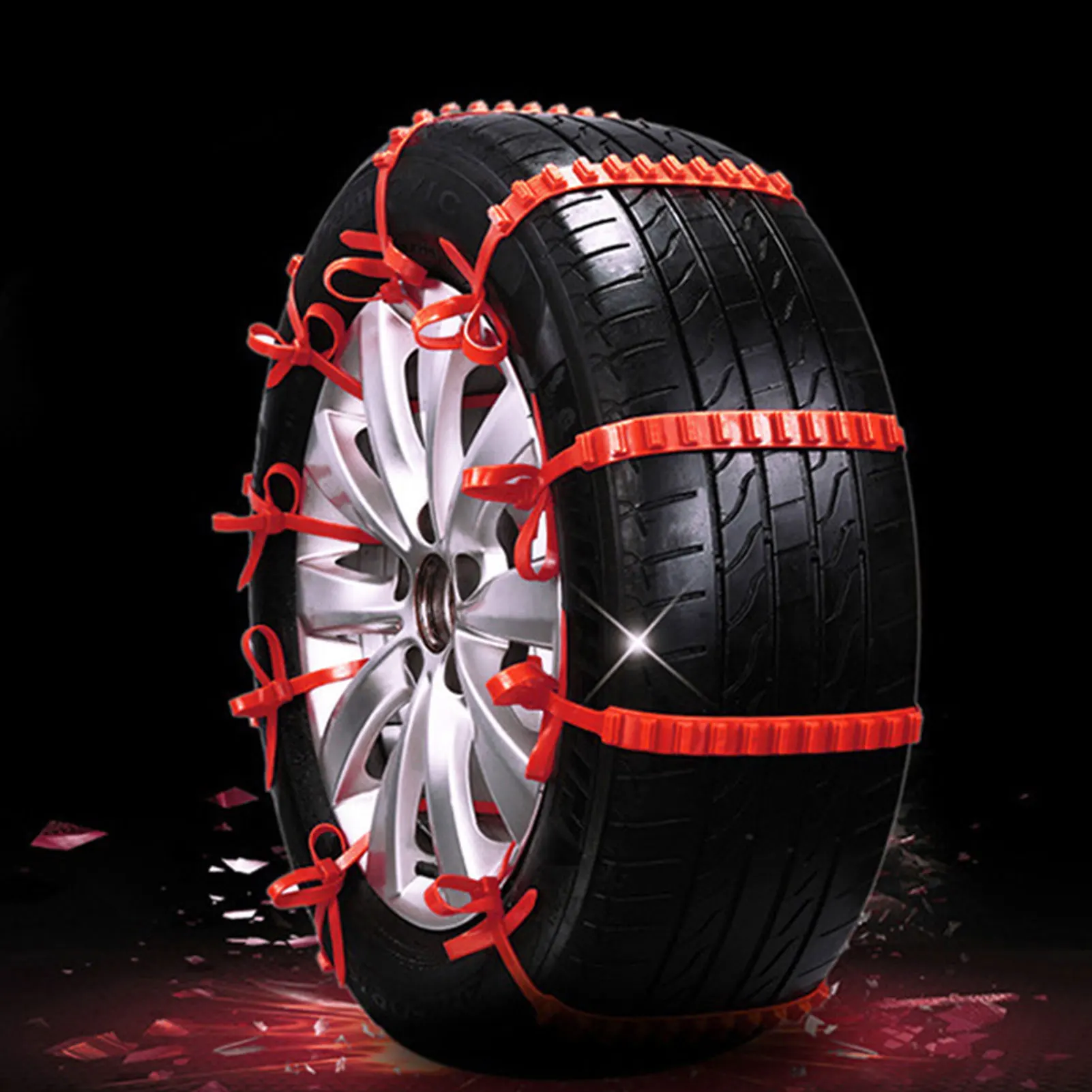 Tire Chains 10pcs/lot Car Winter Tire Wheels Snow Chain Anti-Skid Cable Belt Outdoor for Ice Mud Sand Auto Accessories