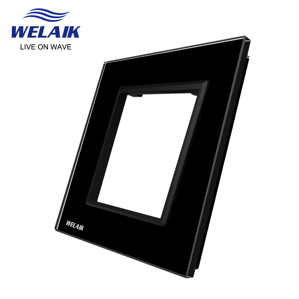 Wall Touch Switch Socket Outlet 80*80mm Light Square Hole Crystal Glass Panel DIY Parts Module wall touch switch socket light switch cover