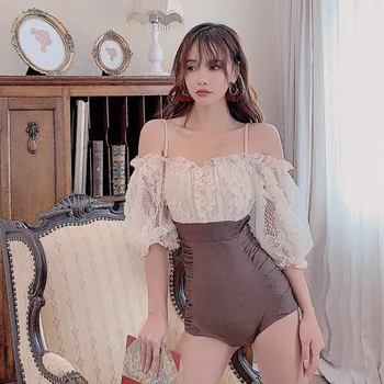 

Swimwear For Women Women's 1 Piece Swimsuit Large Size Swim Suits Sexy Female Silk Push Up Hot Bathing Suit Striped Bamboo Fiber