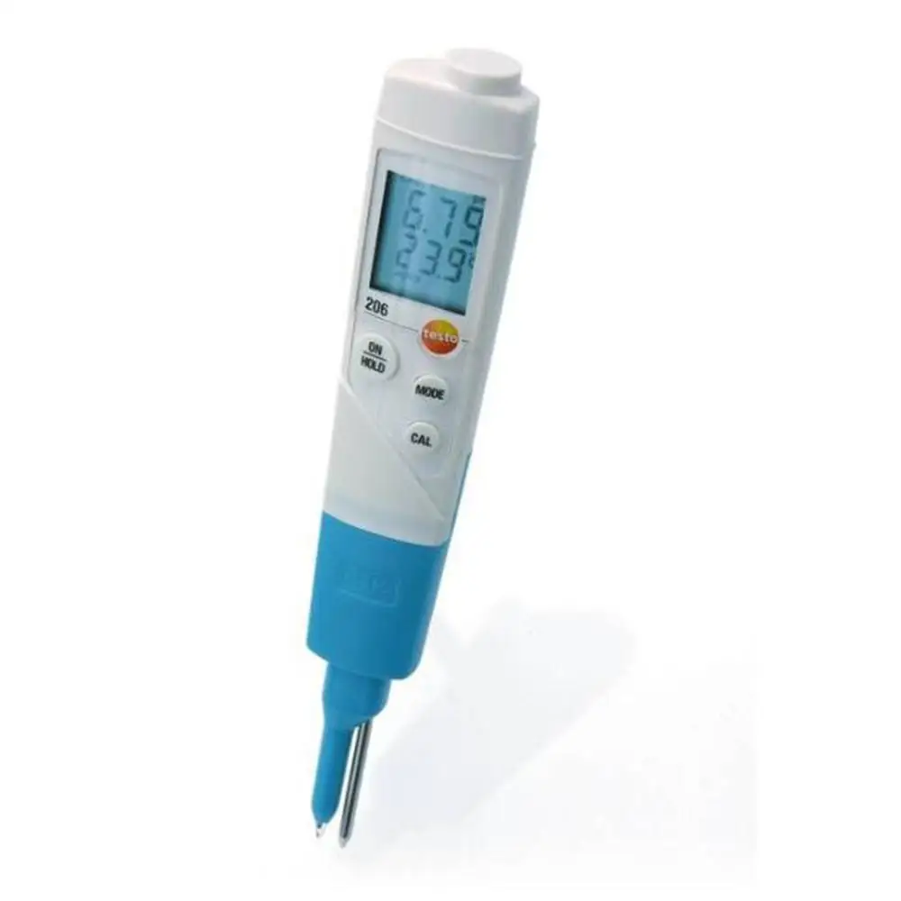 

Testo 206 pH2-Instrument kit,Measuring Instrument for Spot Checks on Semi-Solid food, e.g. Jelly, Cream, Cheese, Fruit,0563 2062