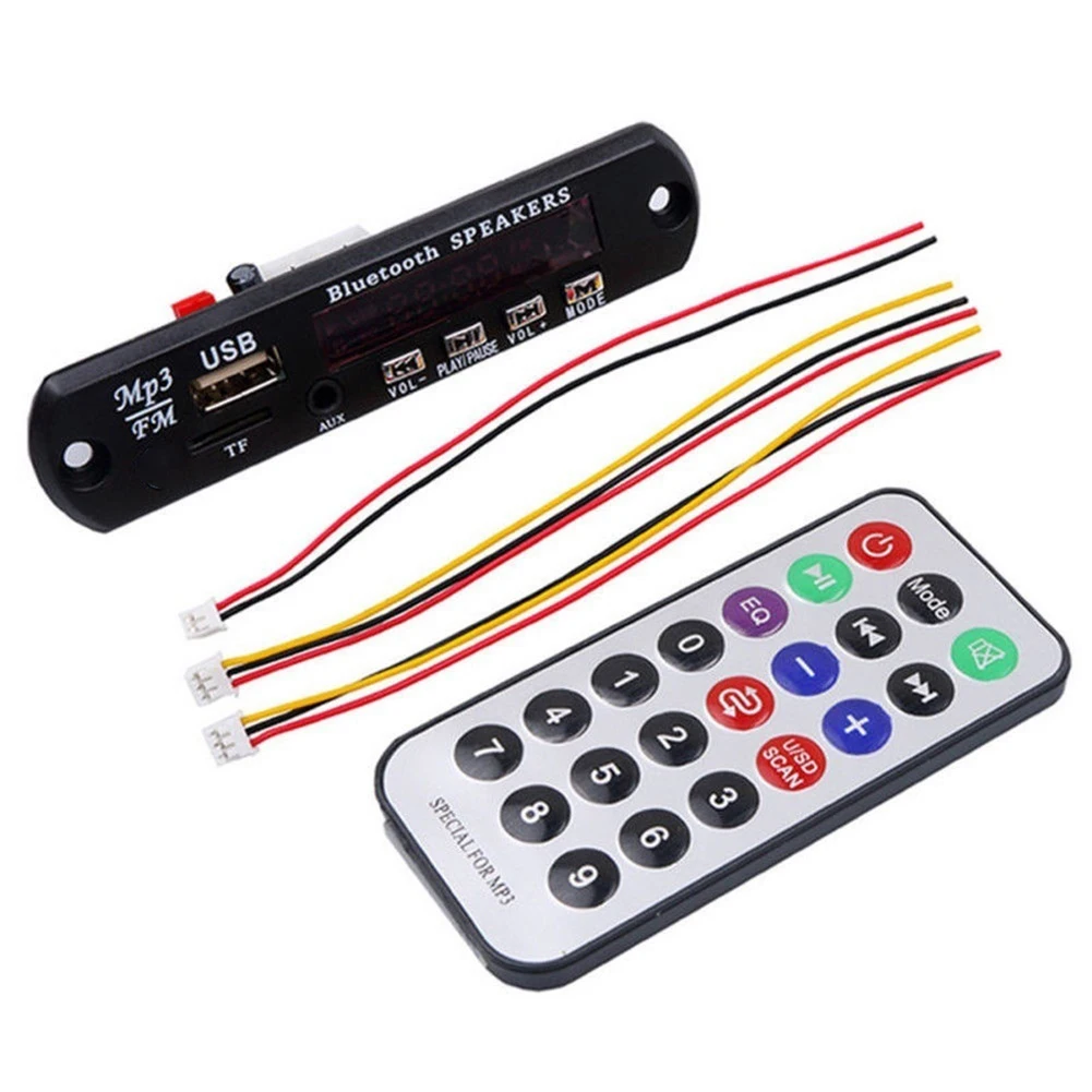 12V автомобильный мини MP3 WMA PCBA Bluetooth USB светодиодный Дисплей плата декодирования аудио FM радио модуль