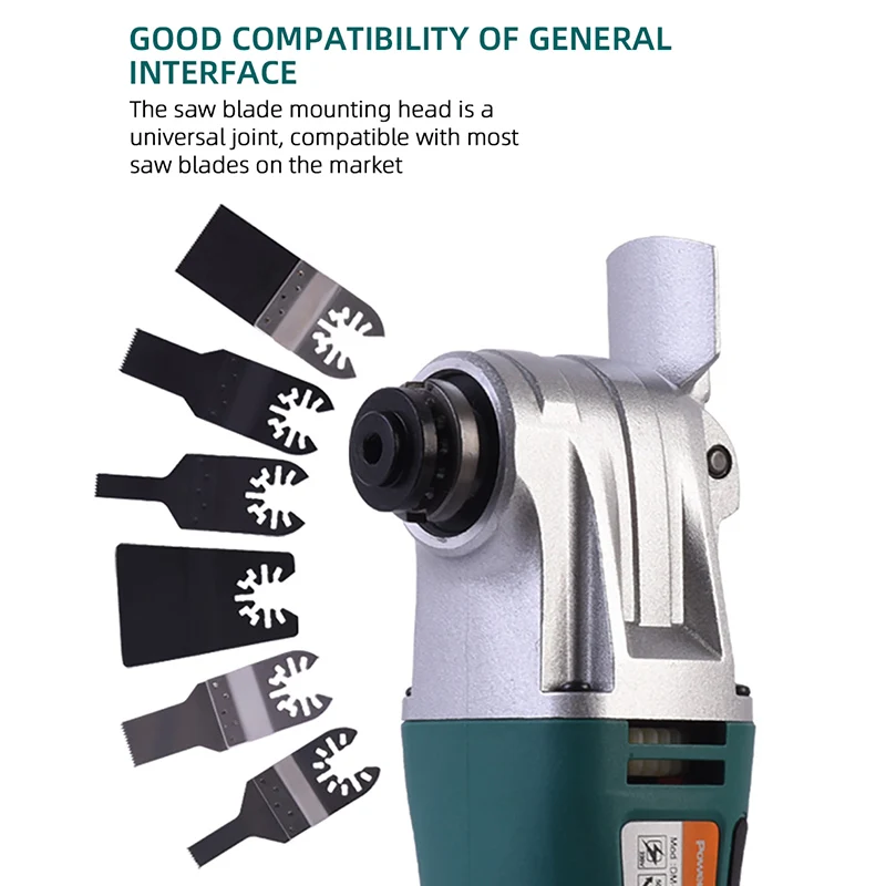 Quick-Release Oscillating Multitool Anti-Vibration Variable Speed Trimmer Renovator Electric Saw With Saw Blades Kit 3