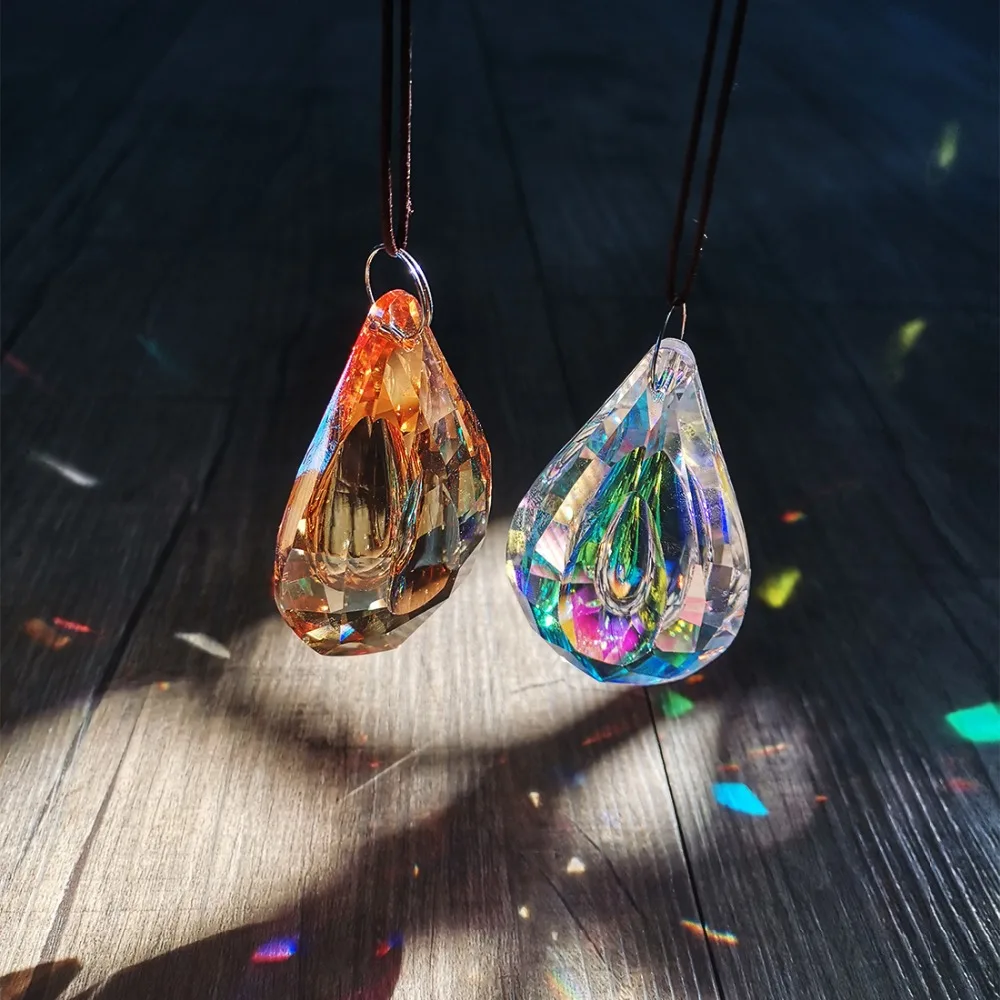 H& D хрустальная люстра призмы 3 шт. Кристалл Suncatcher Радуга производитель украшения дома свадебные украшения, аксессуары(76 мм Loquat