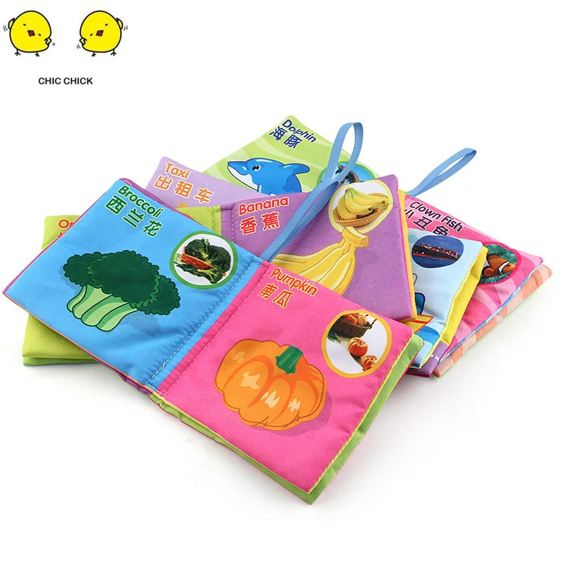 

Baby Soft Cloth Book Infant Early Cognitive Development Educational Bath Quiet Book Interactive Books for Children First Book