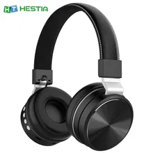 HM 02 Head mounted Earphone Bluetooth 5 0 Over Ear Adjustable Metal Stretch Rail Foldable Headphone USB Port Subwoofer Earbuds