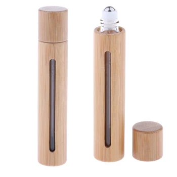

2 Pieces 10ML Empty Roller Ball Bottle Case Holder Refillable Perfume Aroma Container Bottle Essential Oil Roll On Bottles