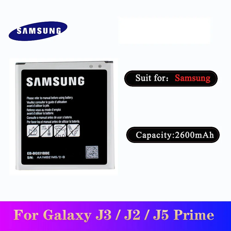 5 шт./лот Женская батарея высокого качества для Samsung Galaxy Grand Prime J3 2016 /J2 prime G530 G532F /J5