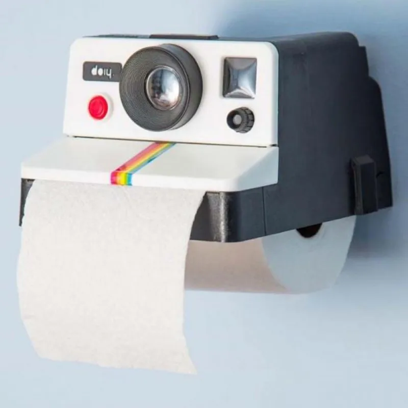 

Retro Creative Paper Holder Portable Camera Type Toilet Paper Holder Plastic Paper Holder Home Car Decoration Towel Box