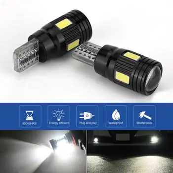 

2pcs T10 6SMD 5730 LED Width Lamp Super Bright License Plate Reading Light Trunk Lamps Car Accessories