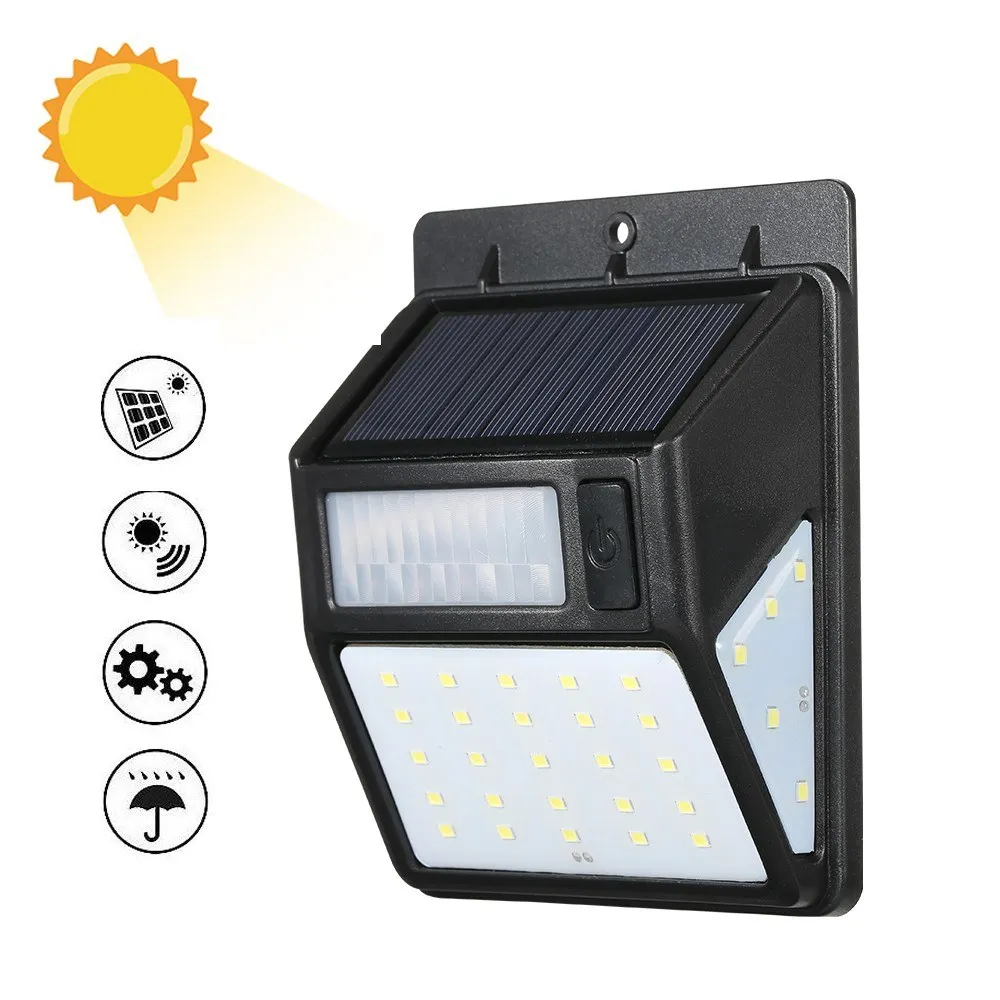 NEWKBO Solar Powered PIR Motion Lamp CDS Night Sensor LED Wall Light Large Capacity | Лампы и освещение
