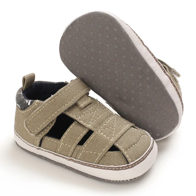 2021 NEW 0-18Months Kids Newborn Baby Boys Fashion Summer Soft Crib Shoes First Walker Anti Slip Sandals Shoes Soft Sole B244 Green