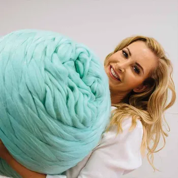 

Manufacturer DIY Thick Wool Hand-knitted Acrylic Line Ball Arm Knitted Blanket Wool Blanket Sofa Cover Thick Thread Blanket