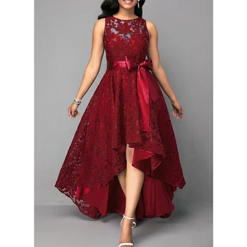 

Ladies Elegant Bridesmaid Dress Summer Irregular Women Wedding Party Gowns Long Dress Sleeveless Floor-Length Formal Dresses D30