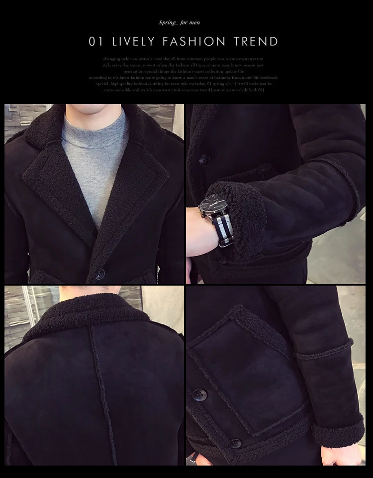 Men Jacket Warm Thicken Waterproof Outwear Casual Slim Fit Korean Jacket Deri Ceket Coats Mens Fur Collar Winter Bomber Homme