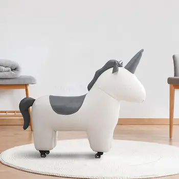 

Animal modeling leather toy stool cute creative children dreaming unicorn men and women birthday gift