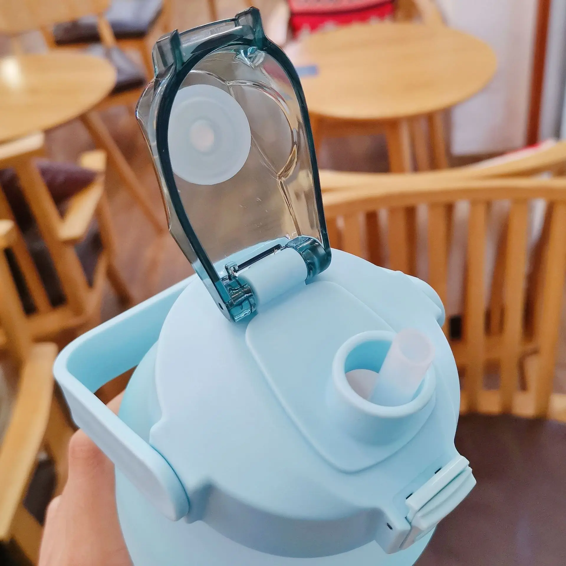 Water Bottle 2 Liter Large Capacity Free Motivational With Time Marker Fitness Workout Plastic Cups Outdoor Gym Drinking