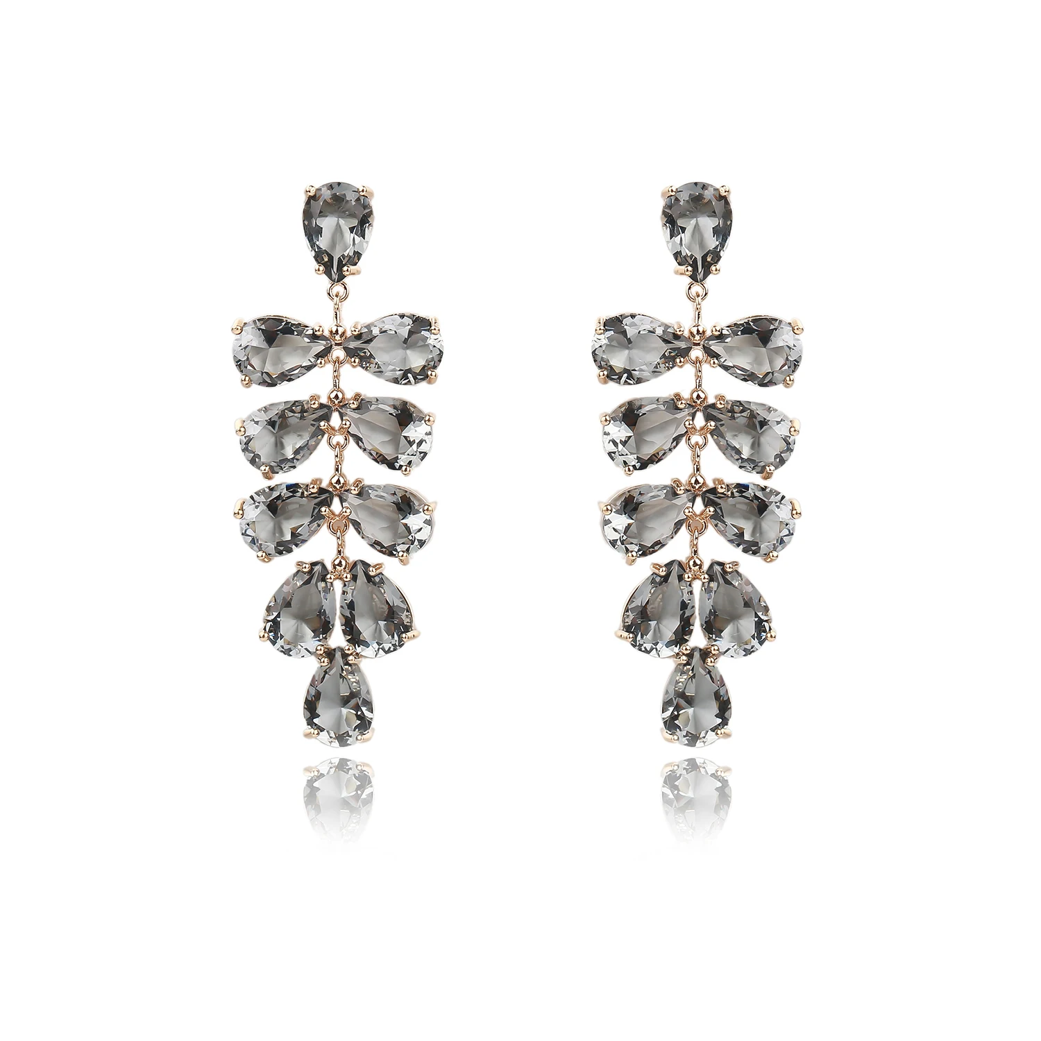 

Винтаж кубического циркония CZ Круглые серьги для свадьбы, кристаллы длинные висячие серьги в виде капель с кристаллами в форме невесты, для ...