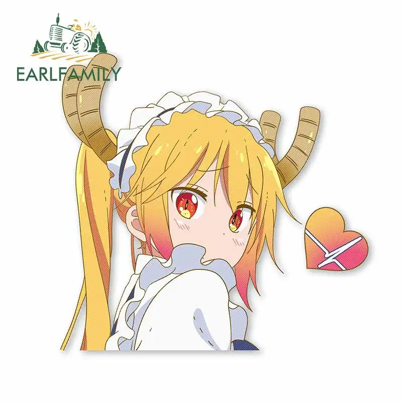 EARLFAMILY 13cm x 12.5cm for Shy Tohru Cute Anime Japanese Car Stickers Vinyl Kid's Room Family Suitcase Decal DIY Decoration |
