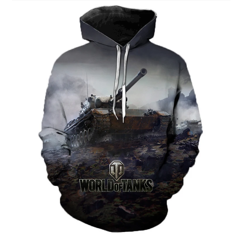 Новые игры World of Tanks, 3D принт, толстовки с капюшоном для мужчин и женщин, модный Повседневный пуловер в стиле хип-хоп, уличная одежда, негабаритные толстовки