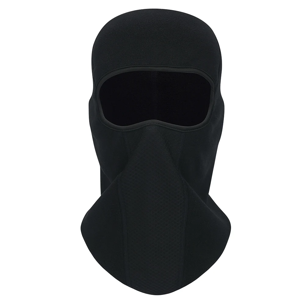 Winter Face Mask Polar Fleece Thermal Balaclava Warm military Army Caps Bicycle Head Shield Hat Beanie Windproof Guard Men Women - Цвет: Black