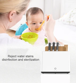 

Sterilize Disinfection Knife Holder Stand UV Sterilization Drying Storage Kitchen Block Tools Knives Hotel Accessories