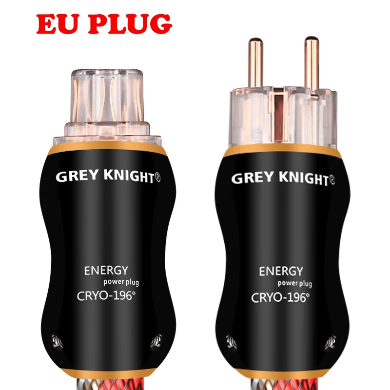 Серый KNIGHT OCC hifi аудио кабель Питания AU / EU US три усилителя мощности подключения