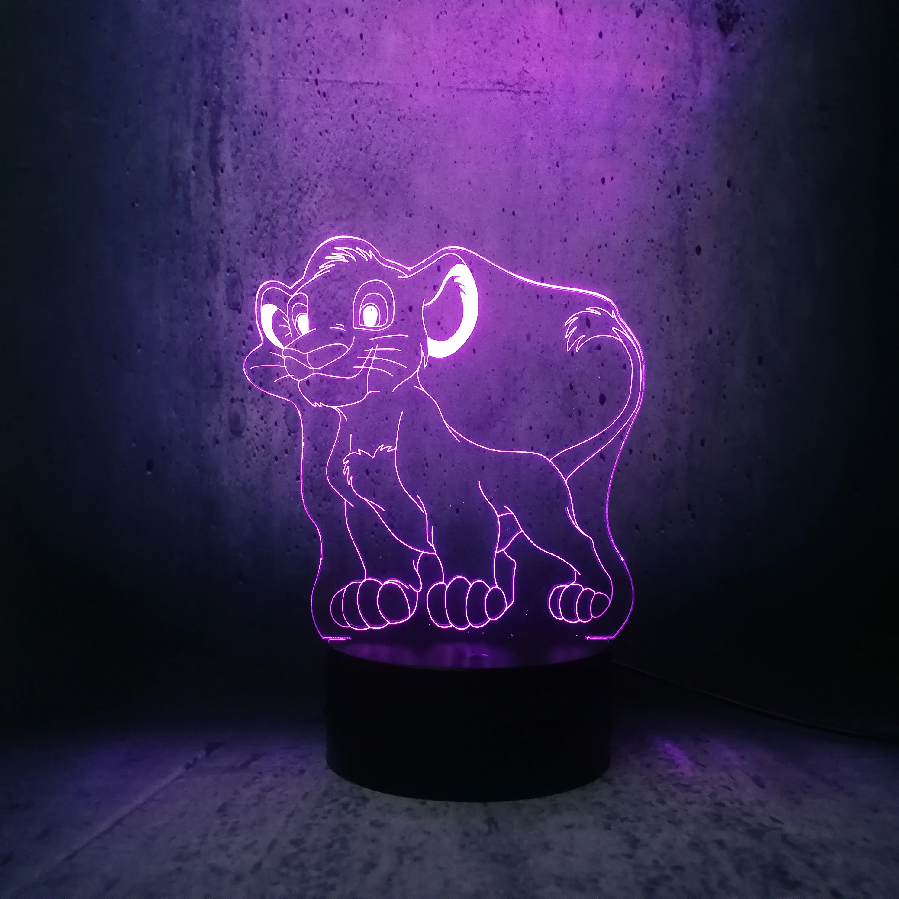 3d светодиодная лампа для детского льва Simba подарок любителей кино Ночной