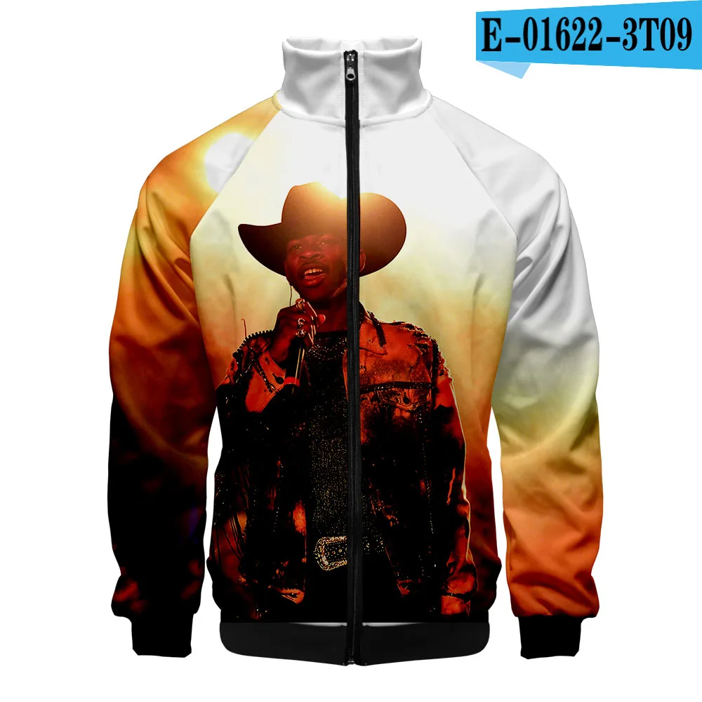 Lil Nas X 3D для женщин/мужчин Модная молния стоячий воротник Повседневная Уличная крутая хипстерская толстовка с капюшоном популярная худи на молнии - Цвет: 3D