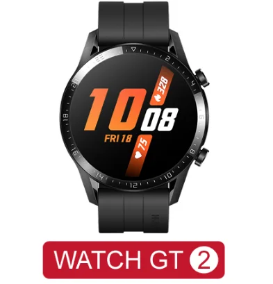 Оригинальные Смарт-часы huawei GT 2, умные часы с Bluetooth, умные часы, 5,1, с функцией телефонного звонка, сердечком, R, Bluetooth, умный трекер для Android, iOS - Цвет: Black  46mm