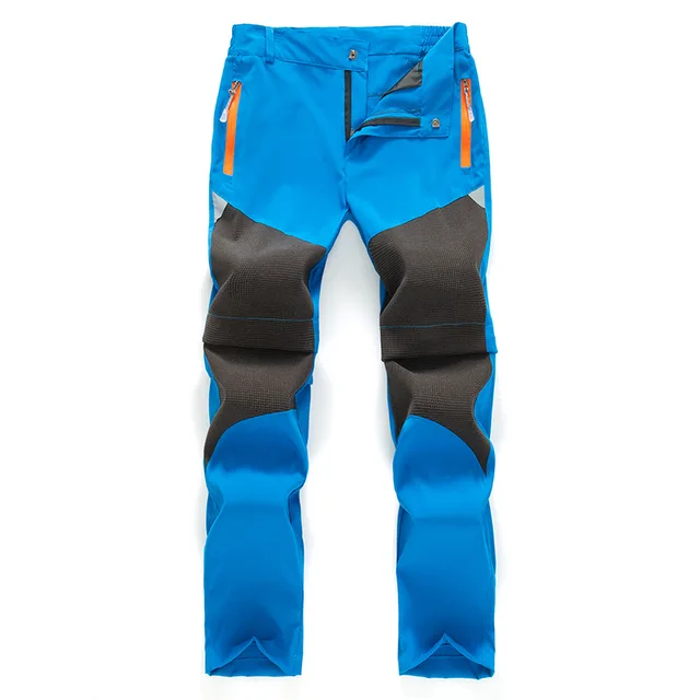 Hiking Pants Children Assault Pants Boys and Girls Outdoor Quick-drying Pants Waterproof  Breathable Wear-resistant Warm Blue