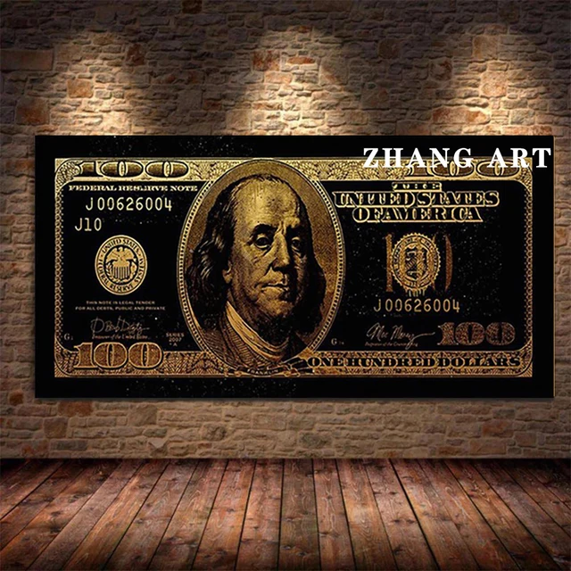 American Paper Ticket Dollar Poster Cool Style Picture Canvas Painting Print Cuadros Wall Art Modern Home Room Decor Frameless 2