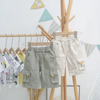 

Summer 2020 Boys Shorts Knee Length of Casual Big Pocket for Boy 1 2 3 4 5 6 Years Toddler Boy Pants Fashion Children Shorts New