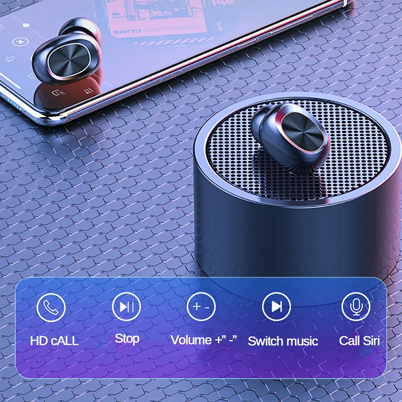B5 TWS Fingerprint Touch Headset Bluetooth HiFi Wireless Earphones With Microphones Noise Cancelling Gaming Earpiece Earplugs