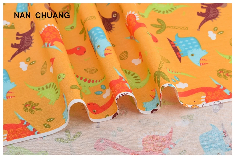 Nanchuang 6 шт./лот, мультяшная саржевая хлопковая ткань, сделай сам, швейная стеганая одежда для детей и детей, толстая ткань для пэчворка, материал 20 см x 25 см