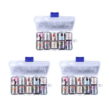 

Nail Art Sticker 3 Sets Starry Sky Laser Nail Foil Marble Holographic Nail Art Nail Stickers 100 X 2.5 Cm