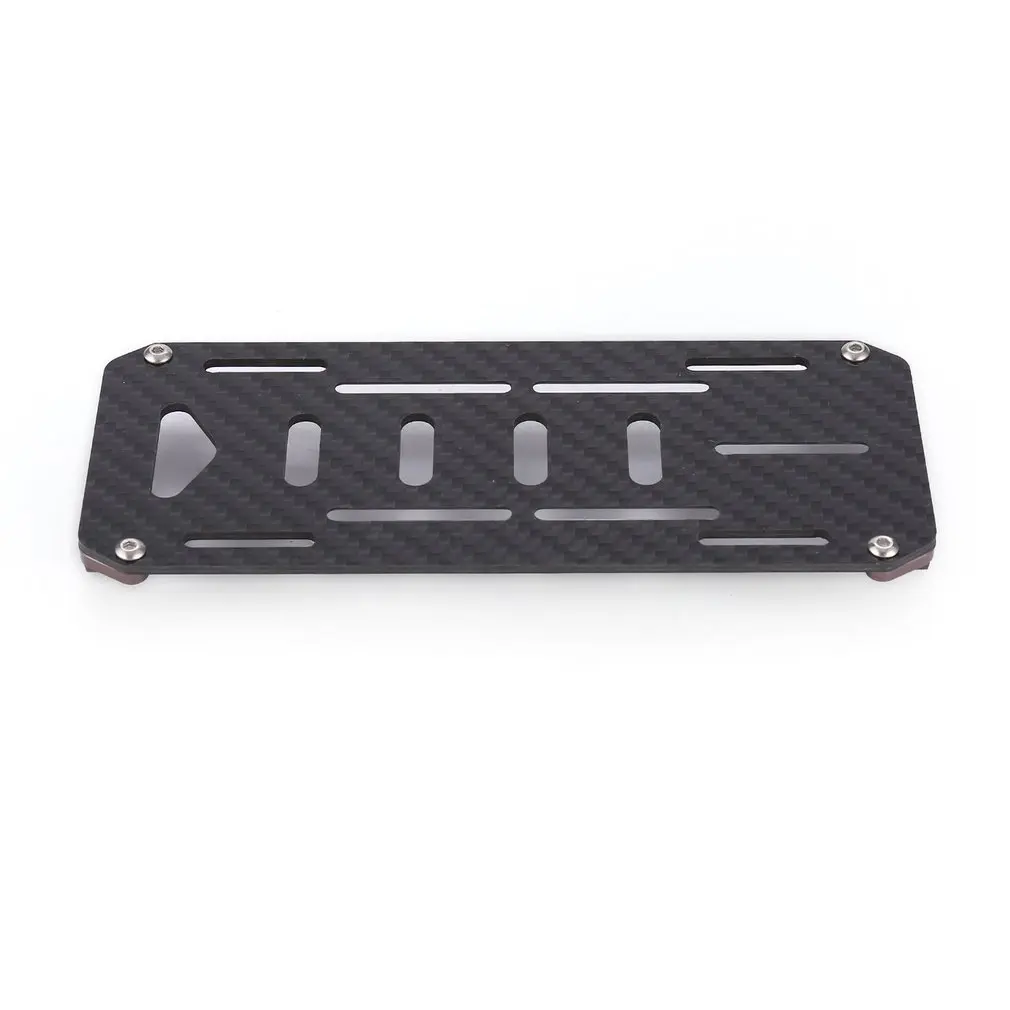 2020 Black Carbon Fiber Battery Mounting Plate for 1 10 Scale RC Crawler Climbing Off road 3