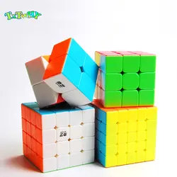 QIYI warrior 2x2x2 скоростной куб 3x3x3 волшебный скоростной кубик без наклеек 4x4x4 Профессиональный пазл 5x5x5 волшебный куб комплект игрушек для детей