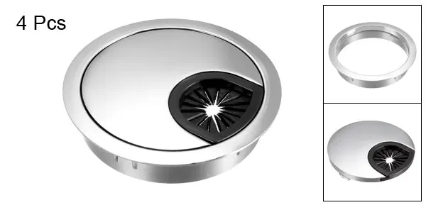Bright Silver 60mm Uxcell 4 шт. кабельного отверстия крышки 50/53/60 мм цинковый сплав стол изолирующая втулка для скрепленная проволокой яркий 6 цветов с гальваническим покрытием - Цвет: Bright Silver 60mm