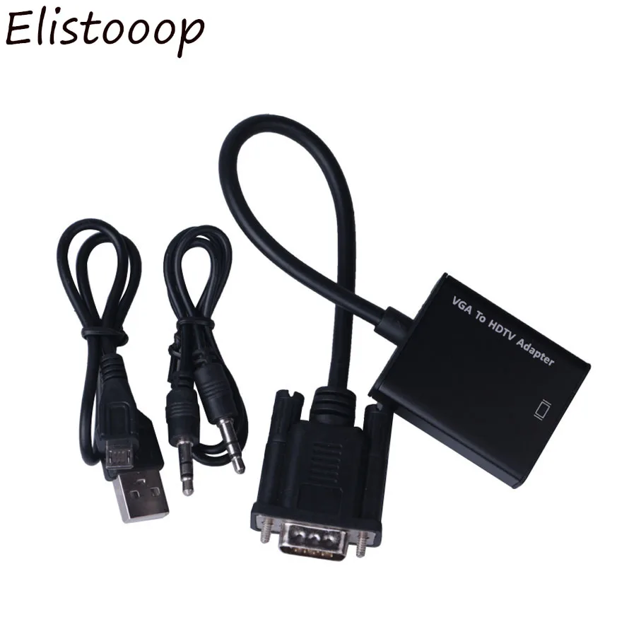 1080P VGA мужчина к HDMI Женский конвертер Кабель-адаптер для ноутбука Destop к телевизору проектор монитор с аудио usb-кабель