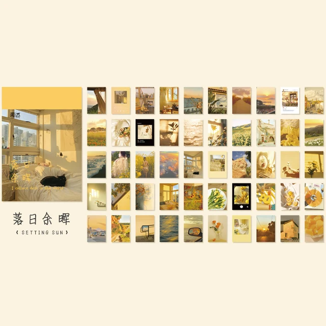 Warm 366pcs Of Van Gogh Color Multi-Style Plant Kraft Paper Diary Stickers Aesthetics Bullet Journal Art Supplies Material Paper 16