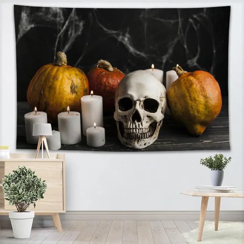 

Halloween Party Tapestry Wall Cloth Gothic Decor Home Apartment Decoration Fabric Tapestries Camping Tent Travel Sleeping Pad