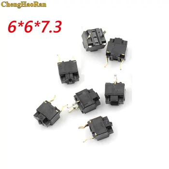 

ChengHaoRan 50pcs Original mouse square micro switch button Micro Switch Microsoft black spots 2pin 2 feet