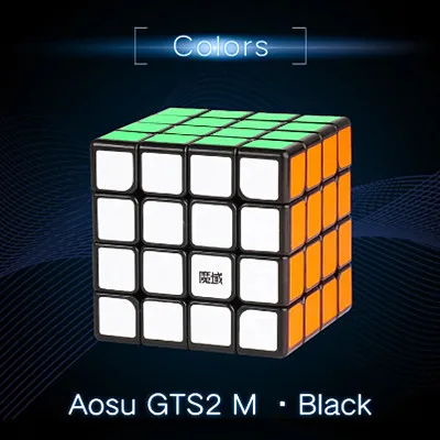 Moyu 4x4x4 cube Aosu GTS2/GTS2 M 4x4x4 Магнитный магический куб moyu 4x4 скоростной куб moyu GTS 2m 4x4 Головоломка Куб moyu 4x4x4 cubo - Цвет: GTS2 M black
